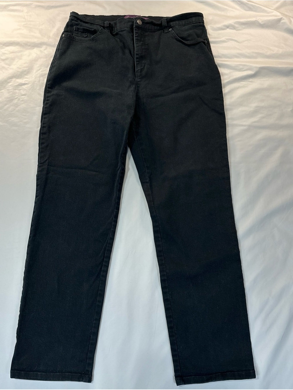 Gloria Vanderbilt Black Slim Straight size 14 Amanda Jeans